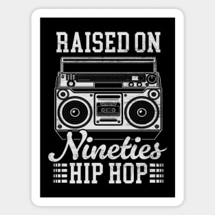 Raised on 90's Hip Hop: Funny Vintage Boom Box and Cassette Tape Magnet